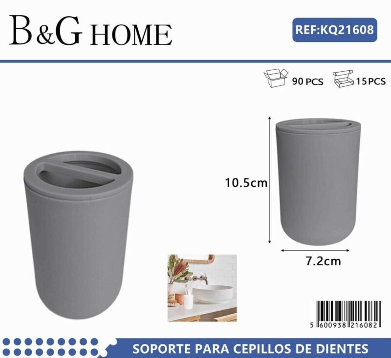 014de4c33a03ef035d166e50e0672d25 Θήκες οδοντόβουρτσας πλαστικές σε σετ 5Χ - Grey - 21608