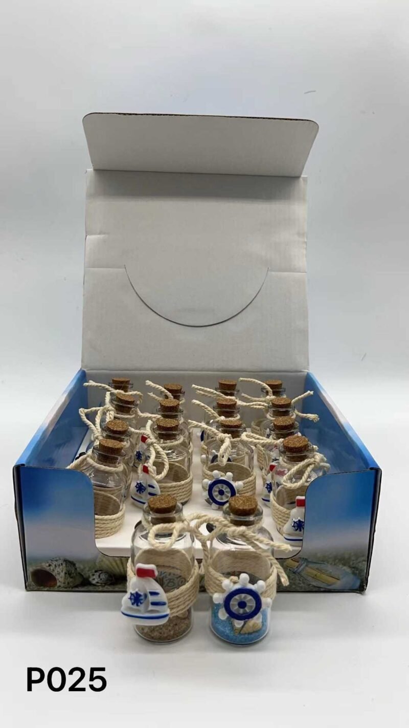 Διακοσμητικό Souvenir - Μπουκαλάκι με κοχύλια - 16pcs - 251728