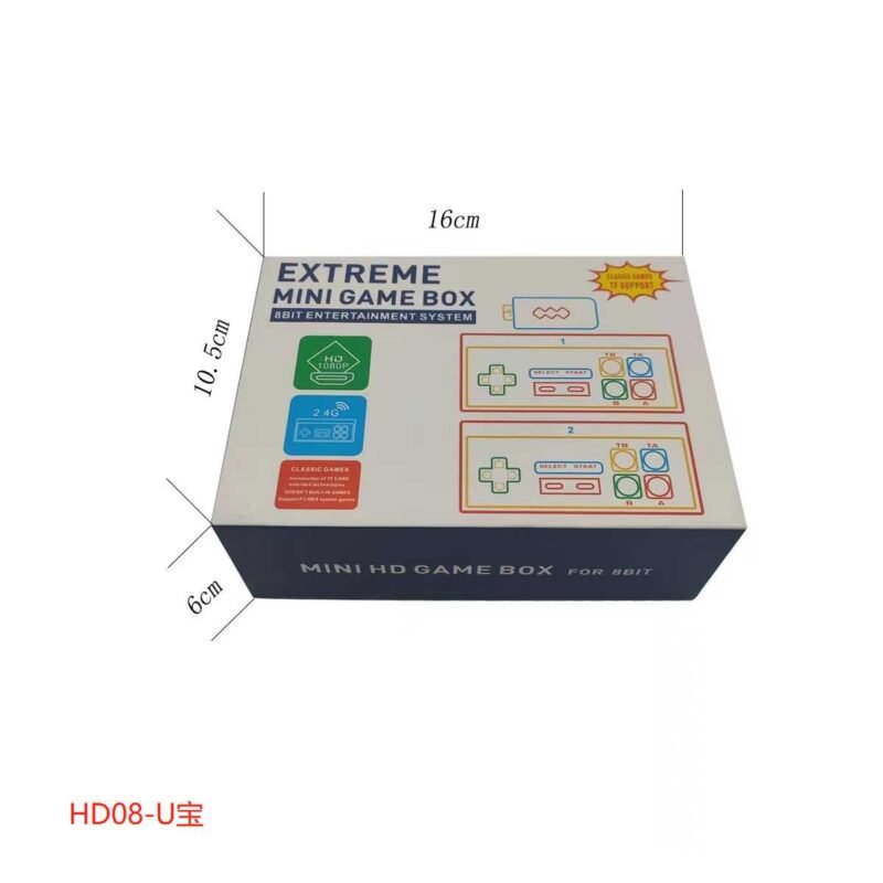 16419594659594189 Ασύρματη κονσόλα παιχνιδιών Mini με 2 χειριστήρια - HD08-U - 884041