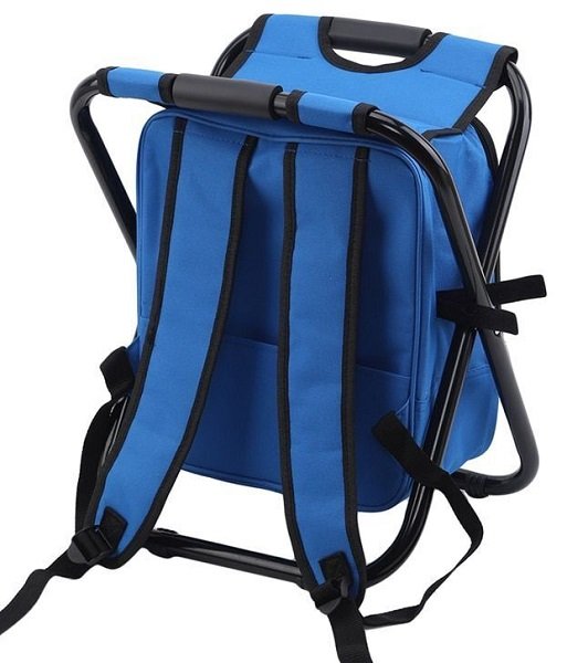 Πτυσσόμενο σκαμπό και σακίδιο camping - 1344 - 170105 - Black
