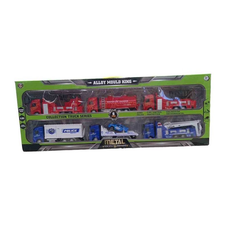 183311 Σετ οχημάτων Πυροσβεστικής & Αστυνομίας - 6pcs - 183311