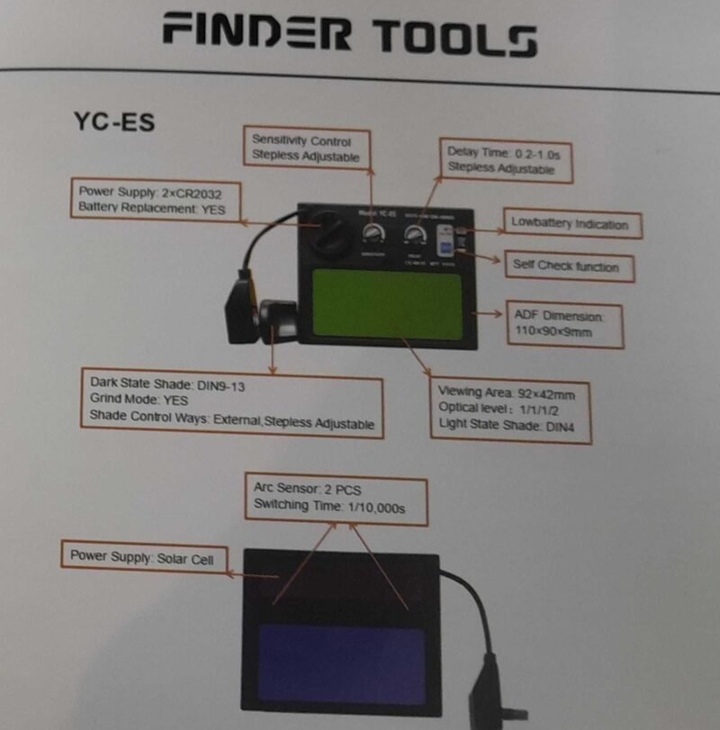 194751-1 Μάσκα ηλεκτροσυγκόλλησης - Finder - 194751