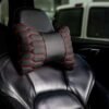 Μαξιλάρι αυχένα αυτοκινήτου - Δερματίνη - Headrest - Red - 200932