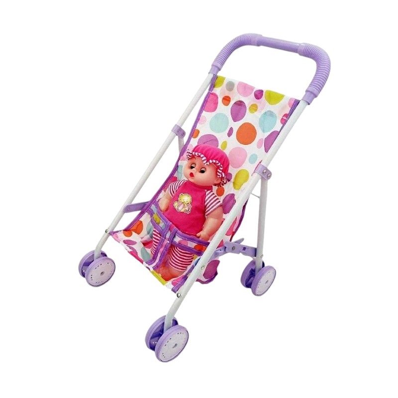Παιδικό καροτσάκι με κούκλα - 332B - 215336