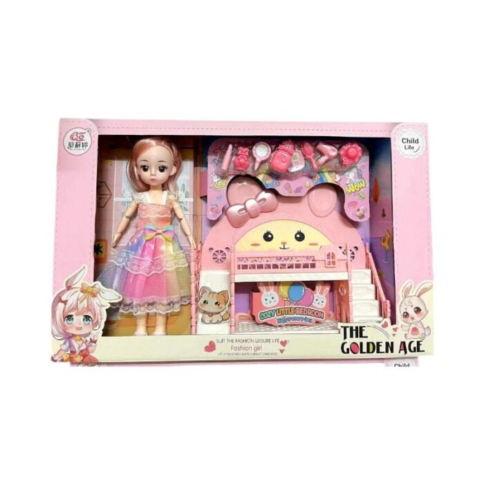 Σετ κούκλα Vintage με αξεσουάρ ομορφιάς - A82002-112 - 215558