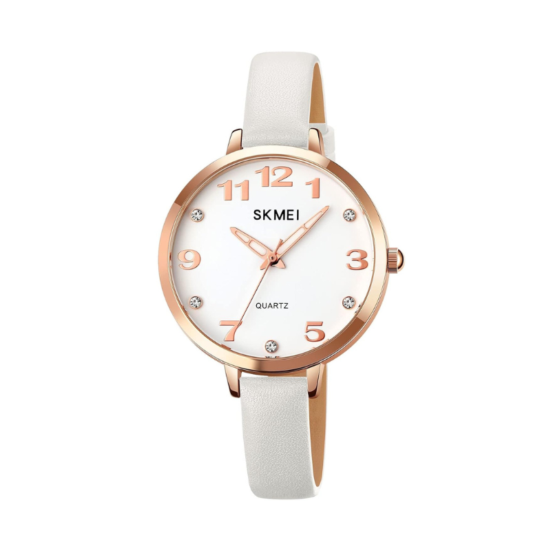 220280_w Αναλογικό ρολόι χειρός - Skmei - 2028 - White