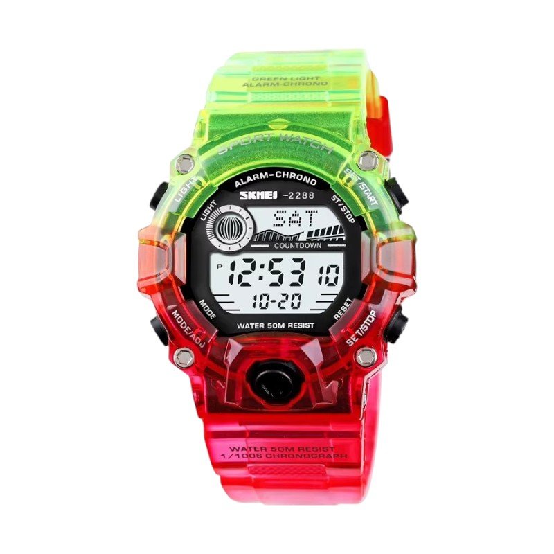 222888-5 Ψηφιακό ρολόι χειρός - Skmei - 2288 - Green/Red