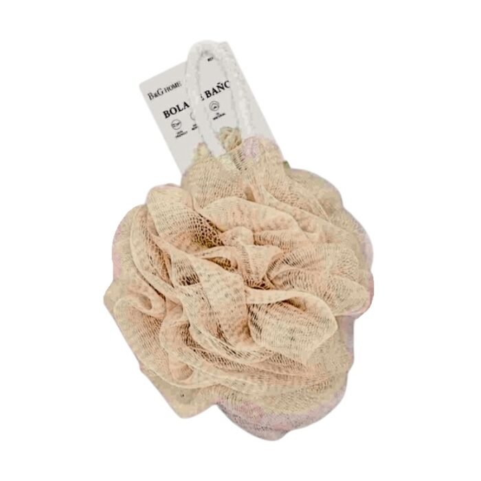 Σφουγγάρια μπάνιου δίχτυ σε σετ 5Χ - Beige - 24961