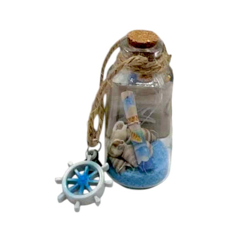 251735-2 Διακοσμητικό Souvenir - Μπουκαλάκι με κοχύλια - 20pcs - 251735