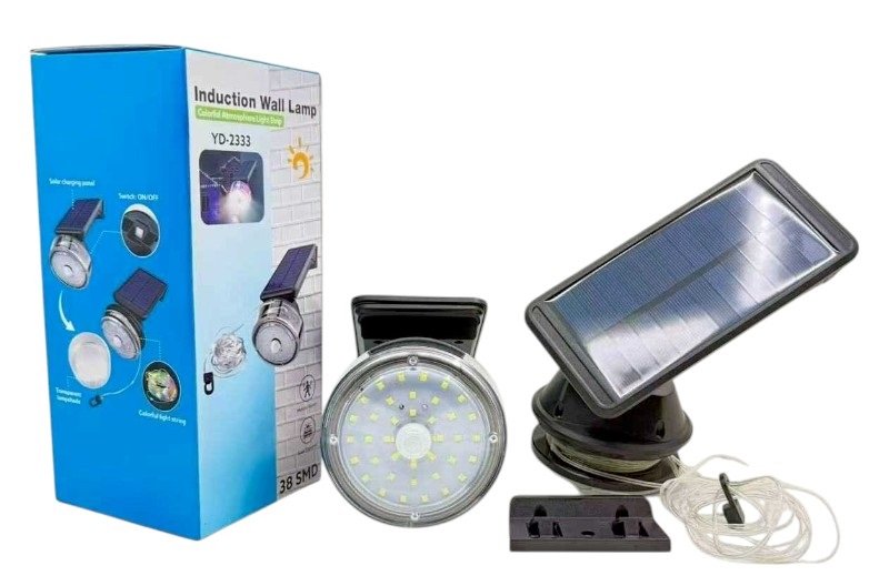 Ηλιακός προβολέας LED με γιρλάντα φωτισμού RGB & αισθητήρα κίνησης - FA-2333 - 302333