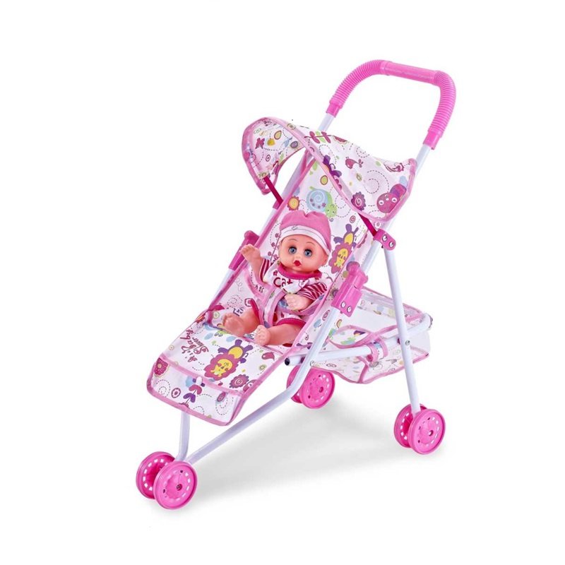 Παιδικό καροτσάκι με κούκλα - 6612F-2 - 307123