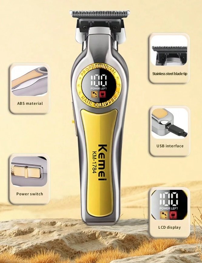 Κουρευτική μηχανή - KM-1784 - Kemei - Gold