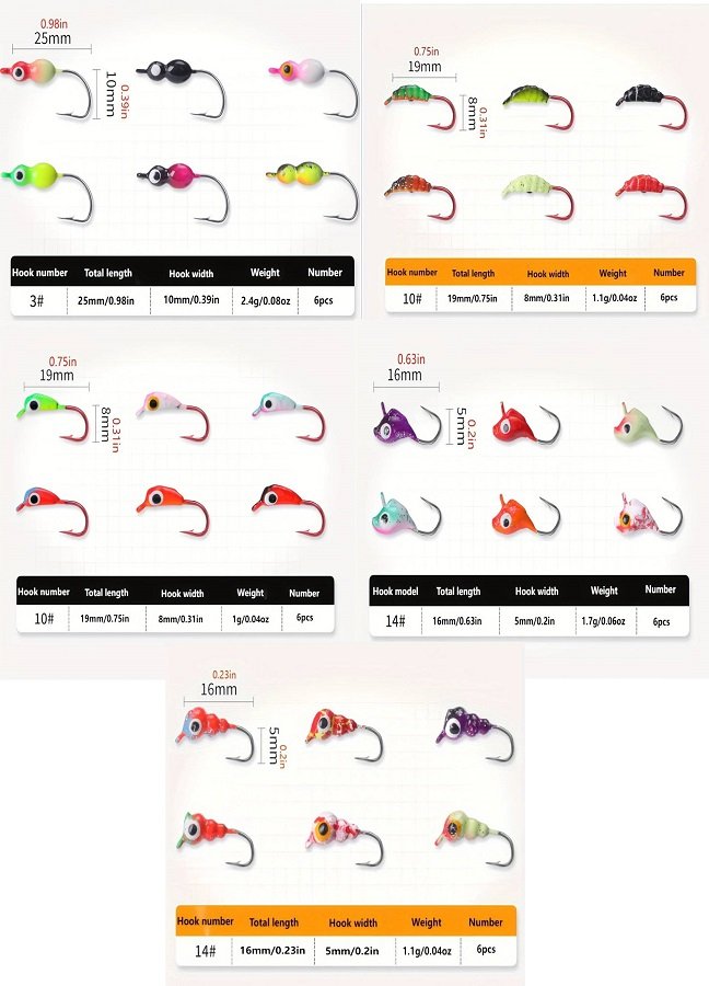 31829-1 Σετ δολώματα βαρίδια σε θήκη - 30pcs - 831829