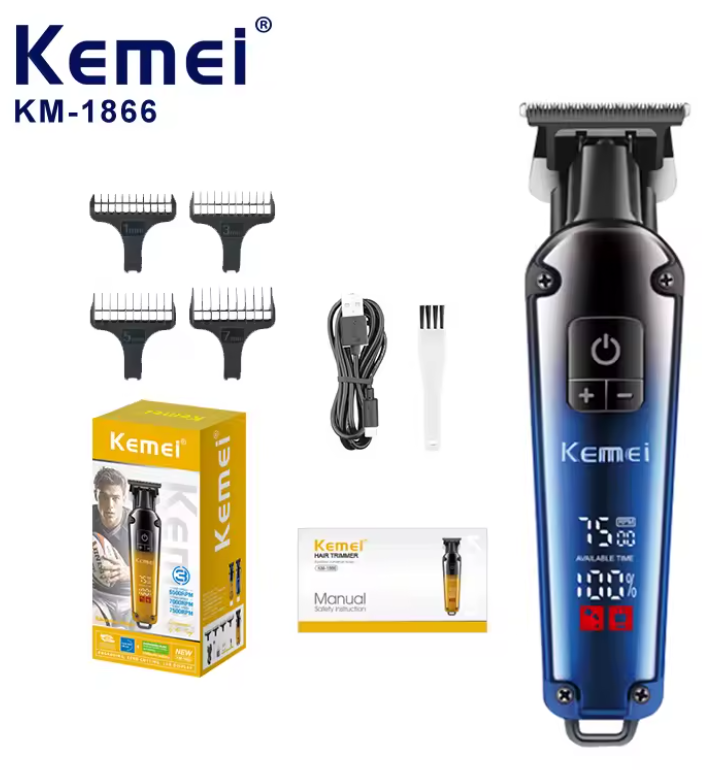 Κουρευτική μηχανή - KM-1866 - Kemei - Blue