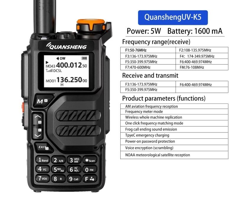 512153-1 Φορητός πομποδέκτης UHF/VHF - UVK5 - Quansheng - 512153