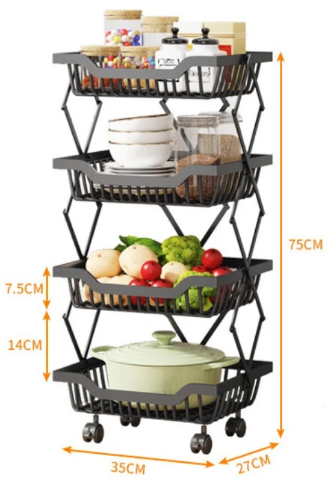 522114-1 Τροχήλατη ραφιέρα τροφίμων κουζίνας - 1027-4 - 522114