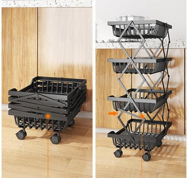 522114-2 Τροχήλατη ραφιέρα τροφίμων κουζίνας - 1027-4 - 522114