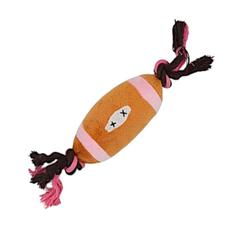 Λούτρινο παιχνίδι σκύλου μπάλα με σχοινί - 34x10cm - 550802