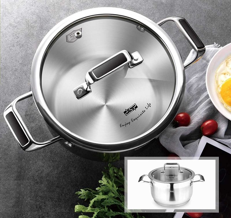 Κατσαρόλα ανοξείδωτη με καπάκι - 3.6L - CS002-B20 - DSP - 560317