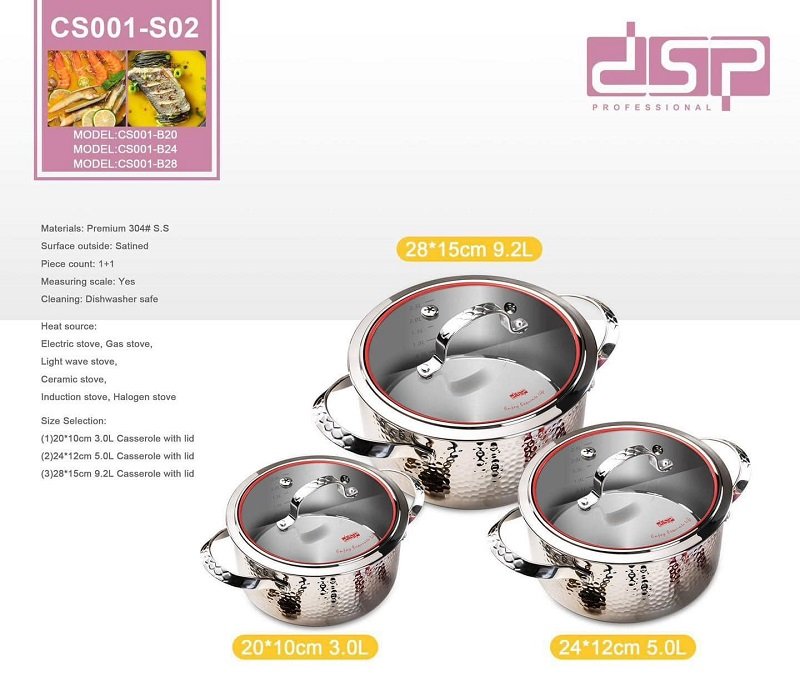 Σετ κατσαρόλες - 3pcs - CS001-S02 - DSP - 562380