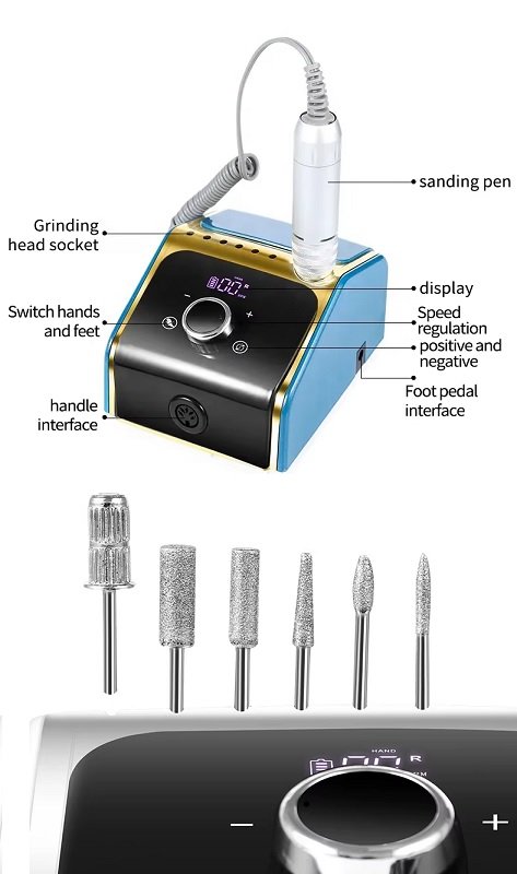 Ηλεκτρικός τροχός μανικιούρ-πεντικιούρ - VKN-BQ758 - 581610 - White