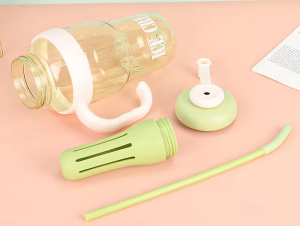 Φορητό παγούρι πλαστικό με καλαμάκι - 1300ml - RTS16 - 590166 - Green