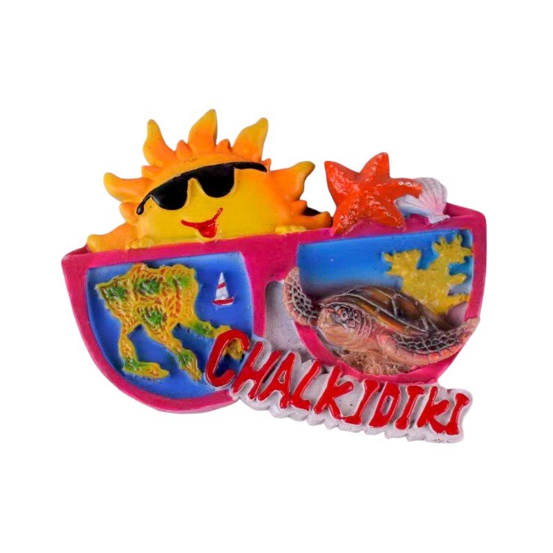 678079 Tουριστικό μαγνητάκι Souvenir – Σετ 12pcs - Resin Magnet - Chalkidiki - 678079
