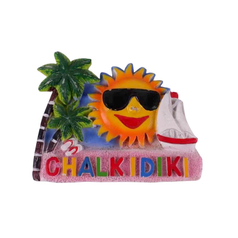 678099 Tουριστικό μαγνητάκι Souvenir - Σετ 12pcs - Resin Magnet - Chalkidiki - 678099
