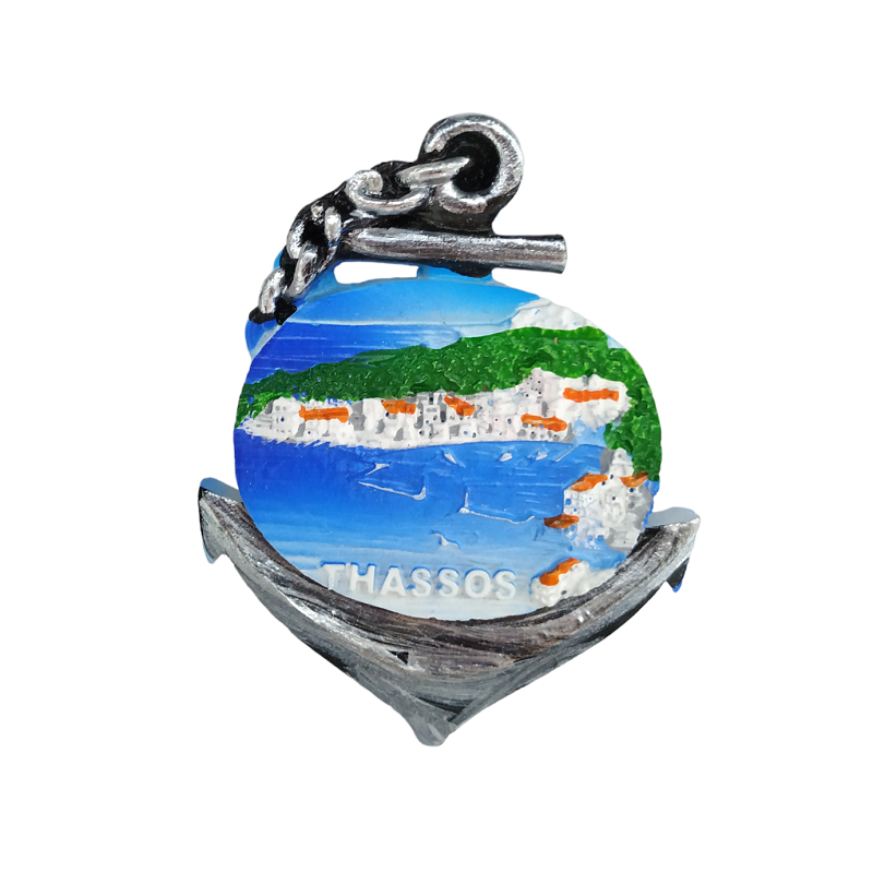 Tουριστικό μαγνητάκι Souvenir - Σετ 12pcs - Resin Magnet - Thassos - 678122