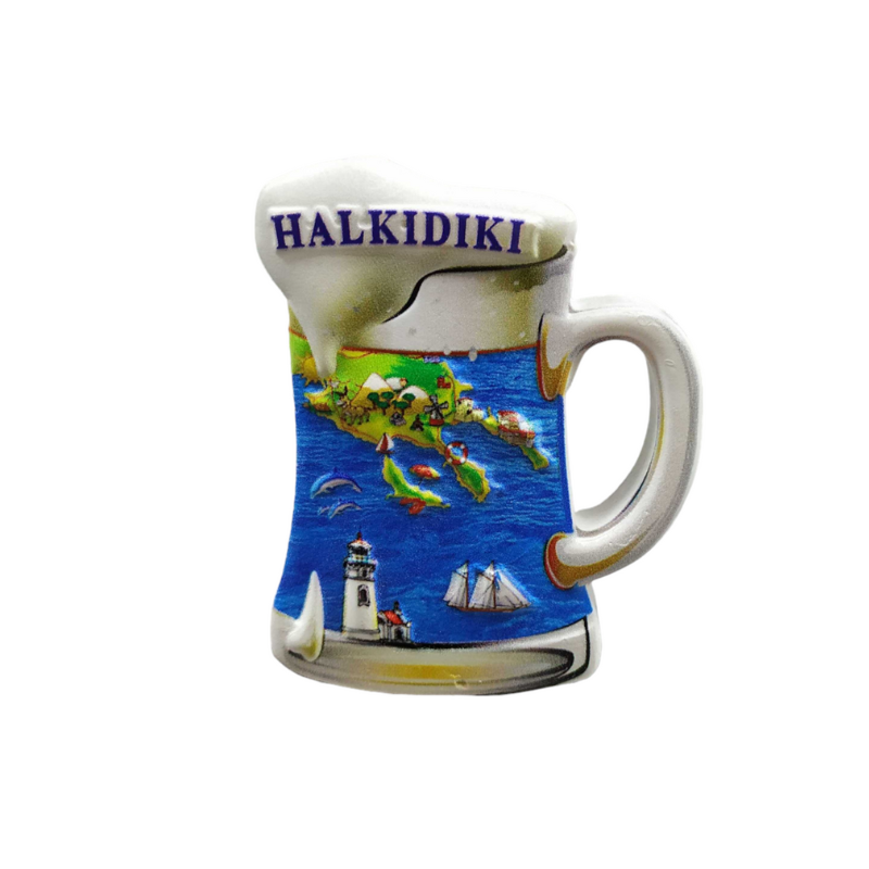 678308 Tουριστικό μαγνητάκι Souvenir – Σετ 12pcs - Resin Magnet - Chalkidiki - 678308