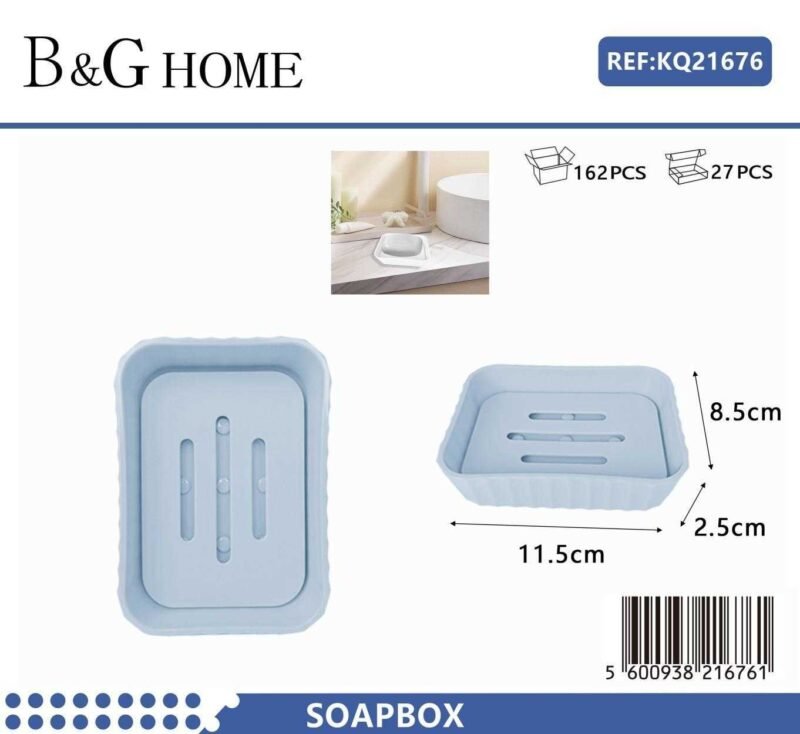 Σαπουνοθήκες μπάνιου πλαστικές - Σετ 5pcs - Light Blue - 21676