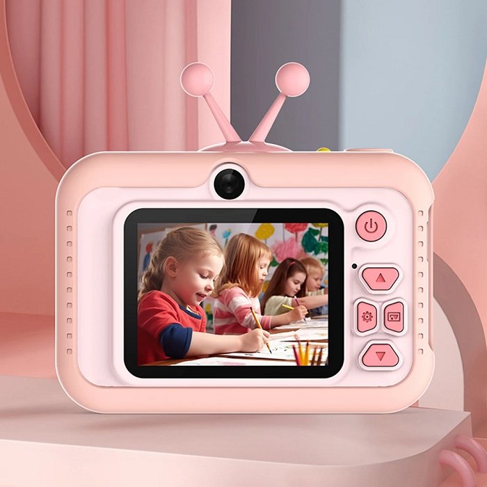 810651-pi1 Παιδική ψηφιακή κάμερα - Q2 - Snail - 810651 - Pink