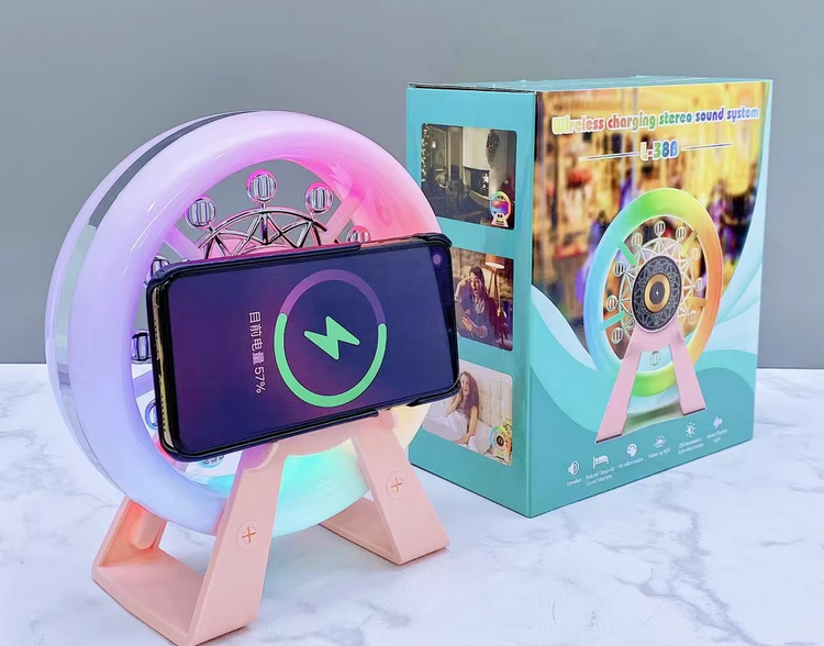 Ασύρματο ηχείο Bluetooth με βάση ασύρματης φόρτισης smartphone - Wheel - L-38B - 811580 - Blue