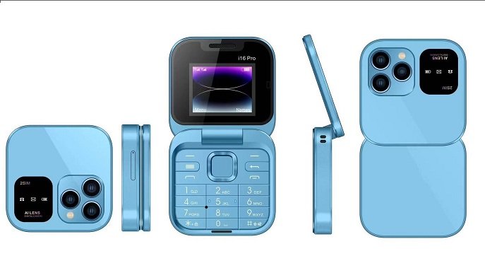 Κινητό τηλέφωνο - i16 Pro - Dual Sim - 812174 - Blue - Ελληνικό μενού