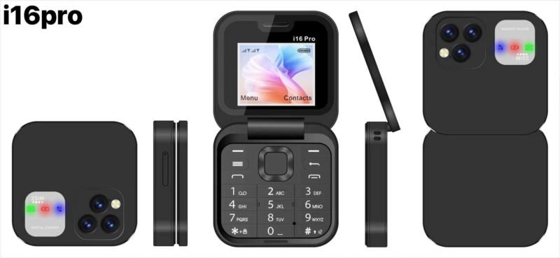 Κινητό τηλέφωνο - i16 Pro - Dual Sim - 812174 - Black - Ελληνικό μενού