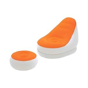 Φουσκωτή πολυθρόνα με υποπόδιο - 812358 - Light Blue