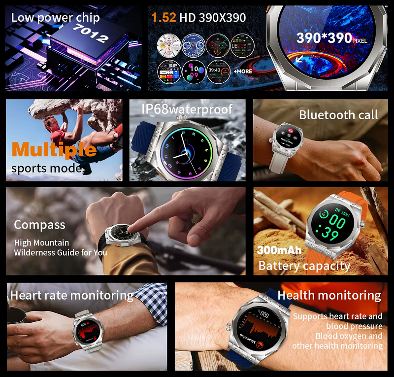 Σετ Smartwatch με 3 λουράκια - Z83 MAX - 880518 - Blue