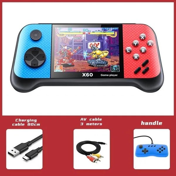 887677 Φορητή κονσόλα παιχνιδιών με χειριστήριο - X60 - 887677 - Blue/Red