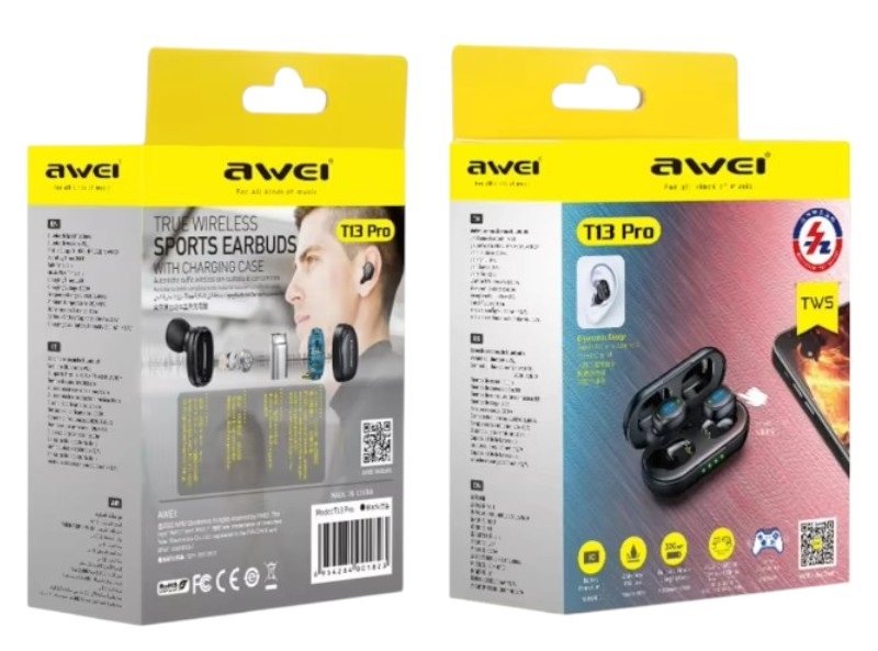 Ασύρματα ακουστικά Bluetooth με θήκη φόρτισης - T13 Pro - Awei - 888681
