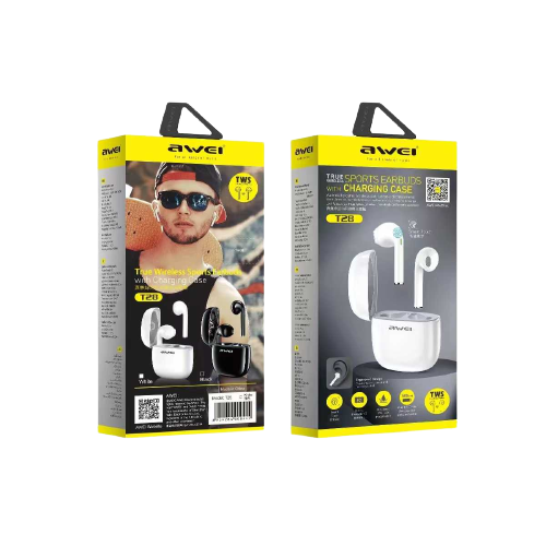 888889 Ασύρματα ακουστικά Bluetooth με θήκη φόρτισης - T28 - Awei - 888889 - Black