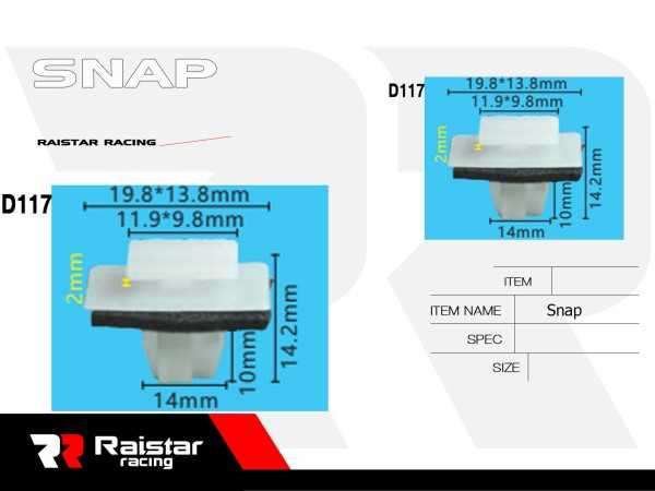 Σετ συνδετήρες αυτοκινήτου - 10pcs - R-F16101-21 - 180865