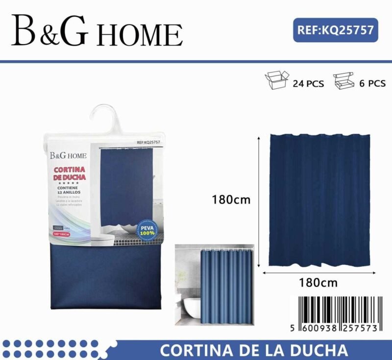 a3a7cb2497d6601551a3b4b263782b31 Κουρτίνα μπάνιου - Blue - 1.8x1.8m - 25757