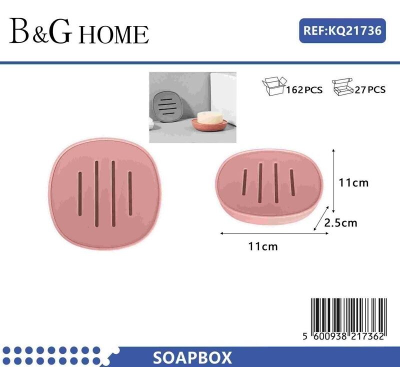 Σαπουνοθήκες μπάνιου πλαστικές - Σετ 5pcs - Pink - 21736