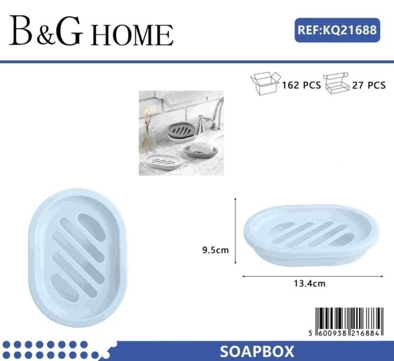 bf299f5f0485ff16e1c6de73b22d6b85 Σαπουνοθήκες μπάνιου πλαστικές σε σετ 9Χ - Light Blue - 21688