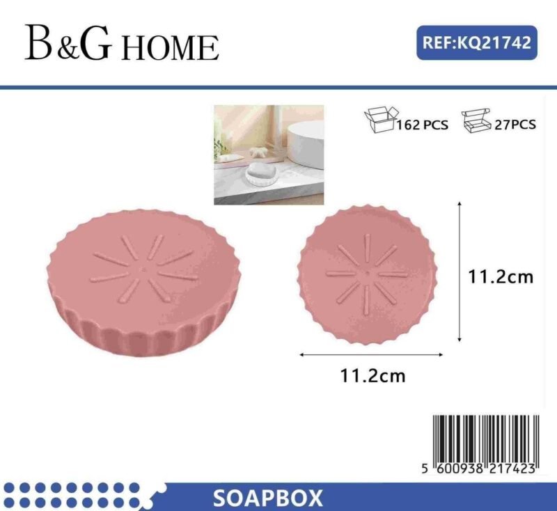 Σαπουνοθήκες μπάνιου πλαστικές σε σετ 5Χ - Pink - 21742