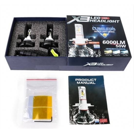 x3 Λάμπες LED - Headlights - H3 - X3 - 239164