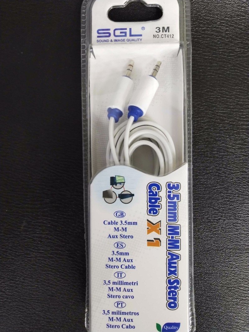 Καλώδιο ήχου - 3.5mm Jack σε AUX - CT412 - 3m - 122074