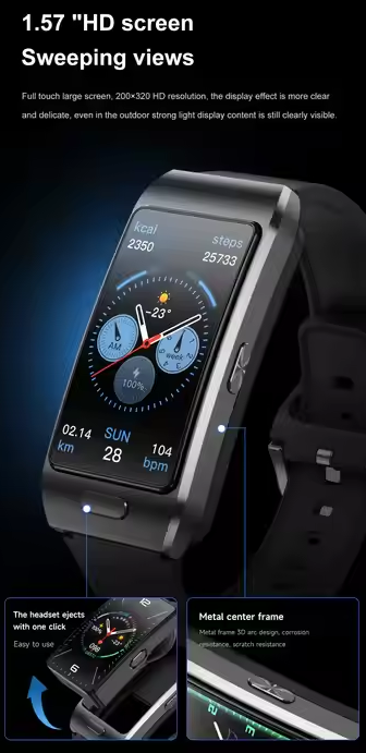 Smartwatch με αποσπώμενη οθόνη - Z15 MAX - 065431 - Black