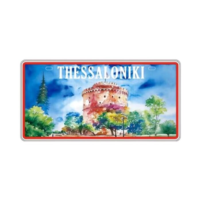 Μεταλλική πινακίδα Souvenir - 12pcs - Thessaloniki - 15x30cm - 181044