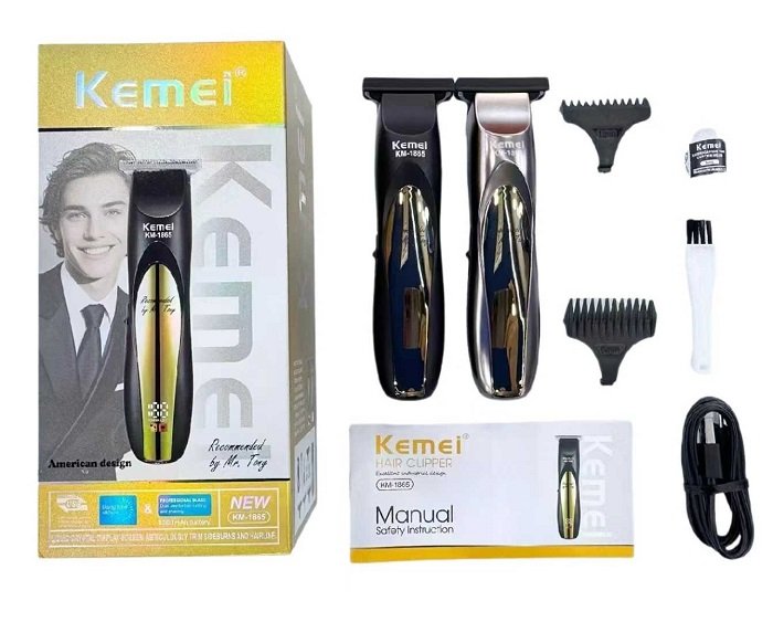 Κουρευτική μηχανή & trimmer - KM-1865 - Kemei - Silver